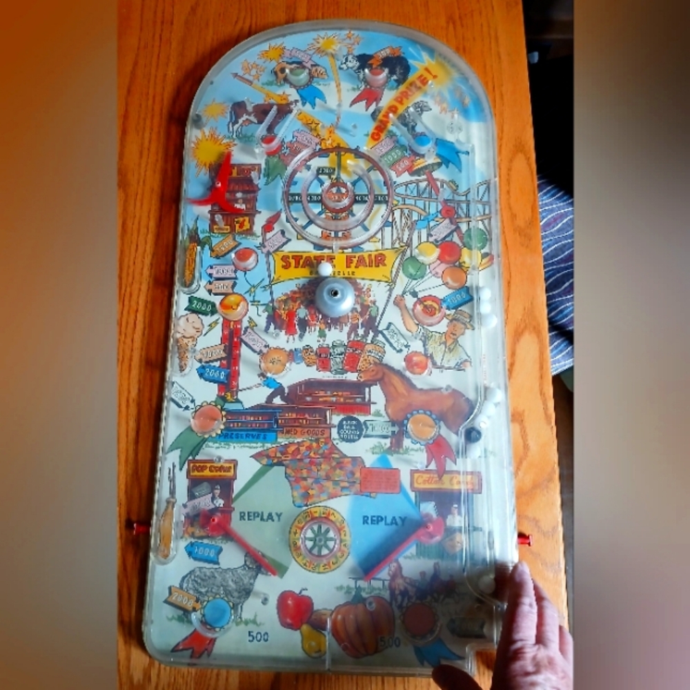 Vintage State Fair Bagatelle portable pinball game